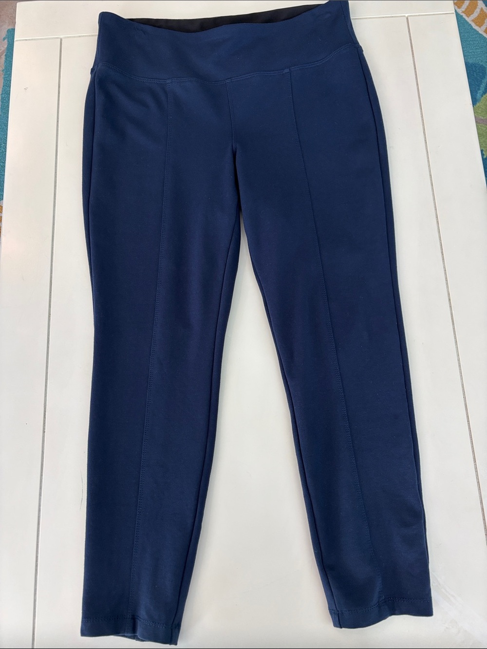 Style & Co. Ponte Pant. Navy Skinny Mid Rise Leggings. Petite Large